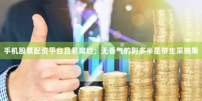 手机股票配资平台且易腐烂；无香气的则多半是带生采摘果