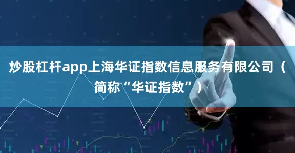 炒股杠杆app上海华证指数信息服务有限公司（简称“华证指数”）
